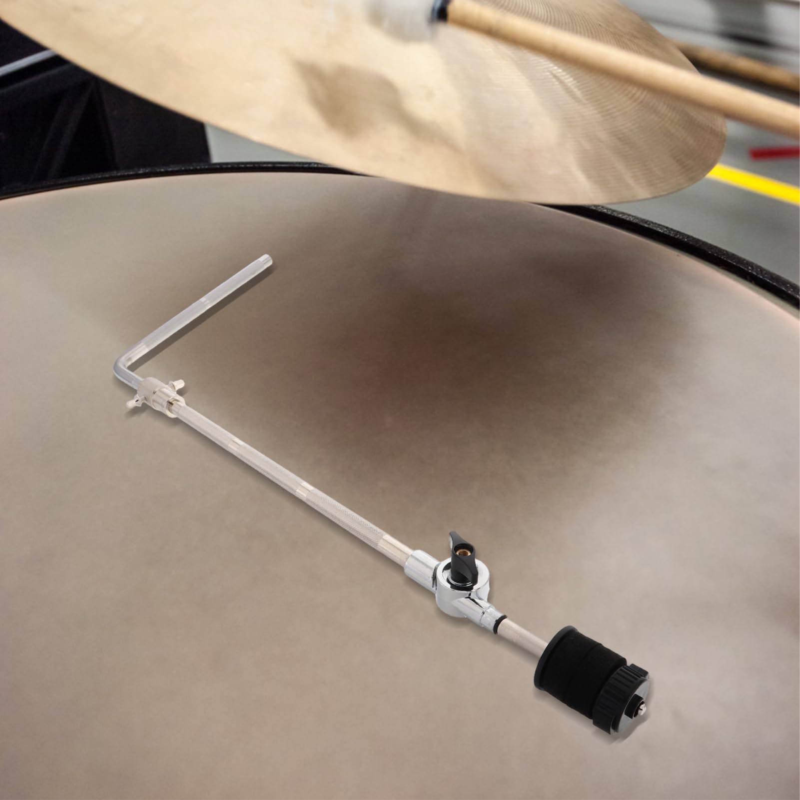 LIOOBO Soporte de Platillo Montado en Caja Multifuncional con Espacio Extendido para Platillos y Soporte de Caja Resistente para Bateristas en Movimiento