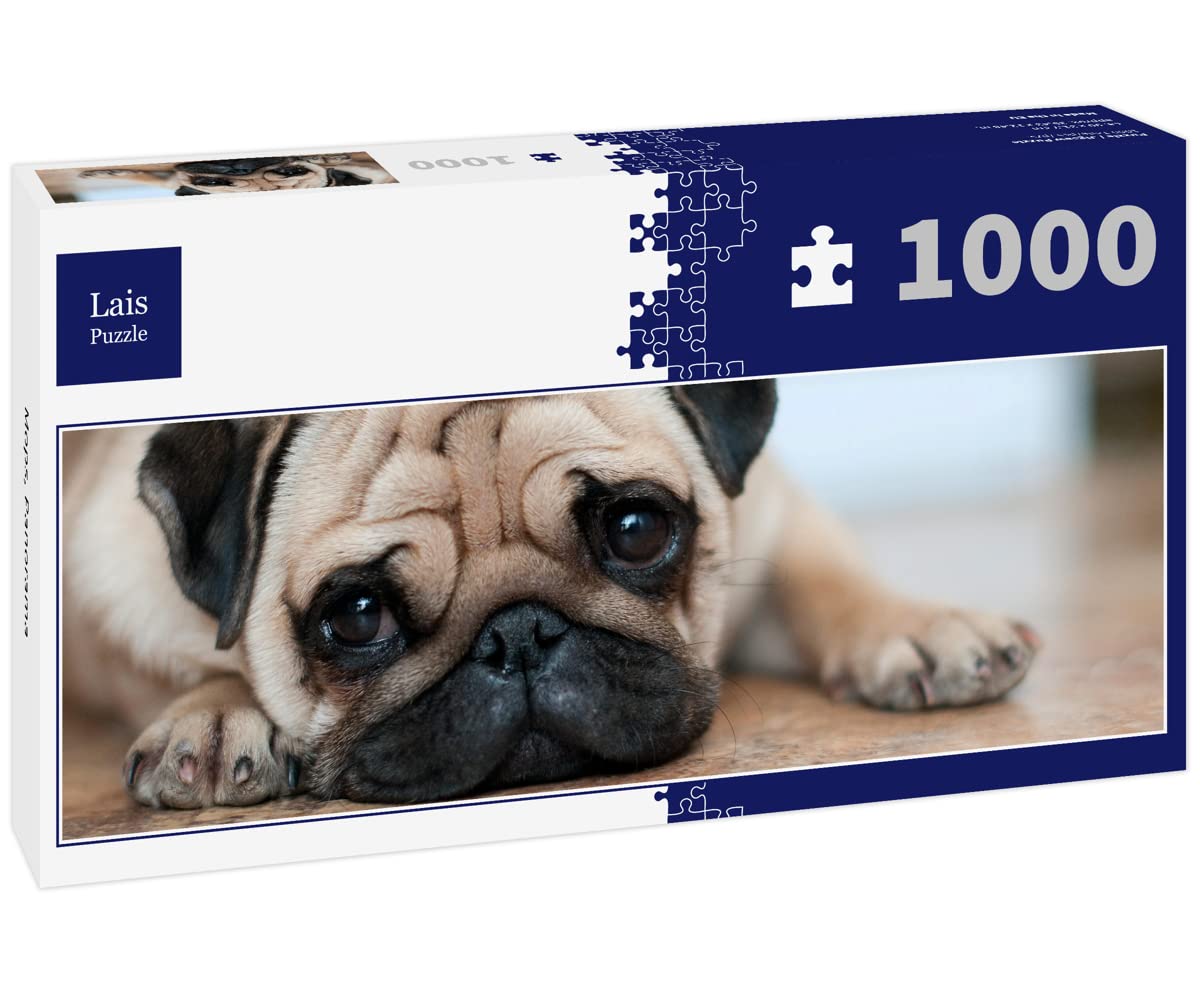 Puzzle De 1000 Piezas - Diseño De Pug (Carlino) - Marca Lais Puzzle
