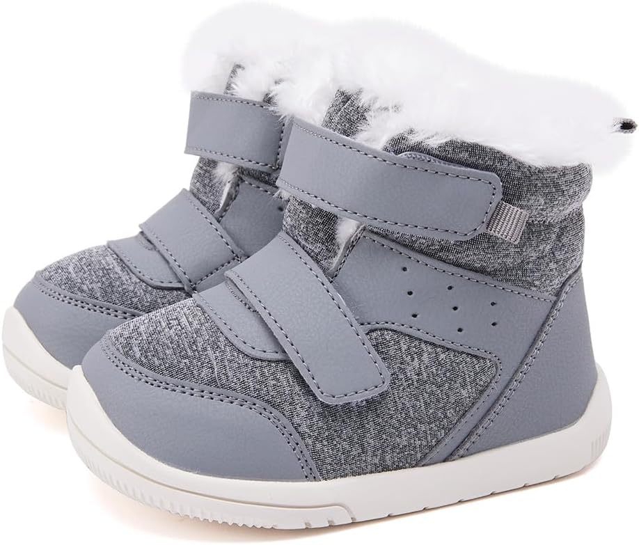 BMCiTYBM Toddler Baby Winter Snow Boots Boy Girl Faux Fur Warm Non Slip First Walking Infant Shoes