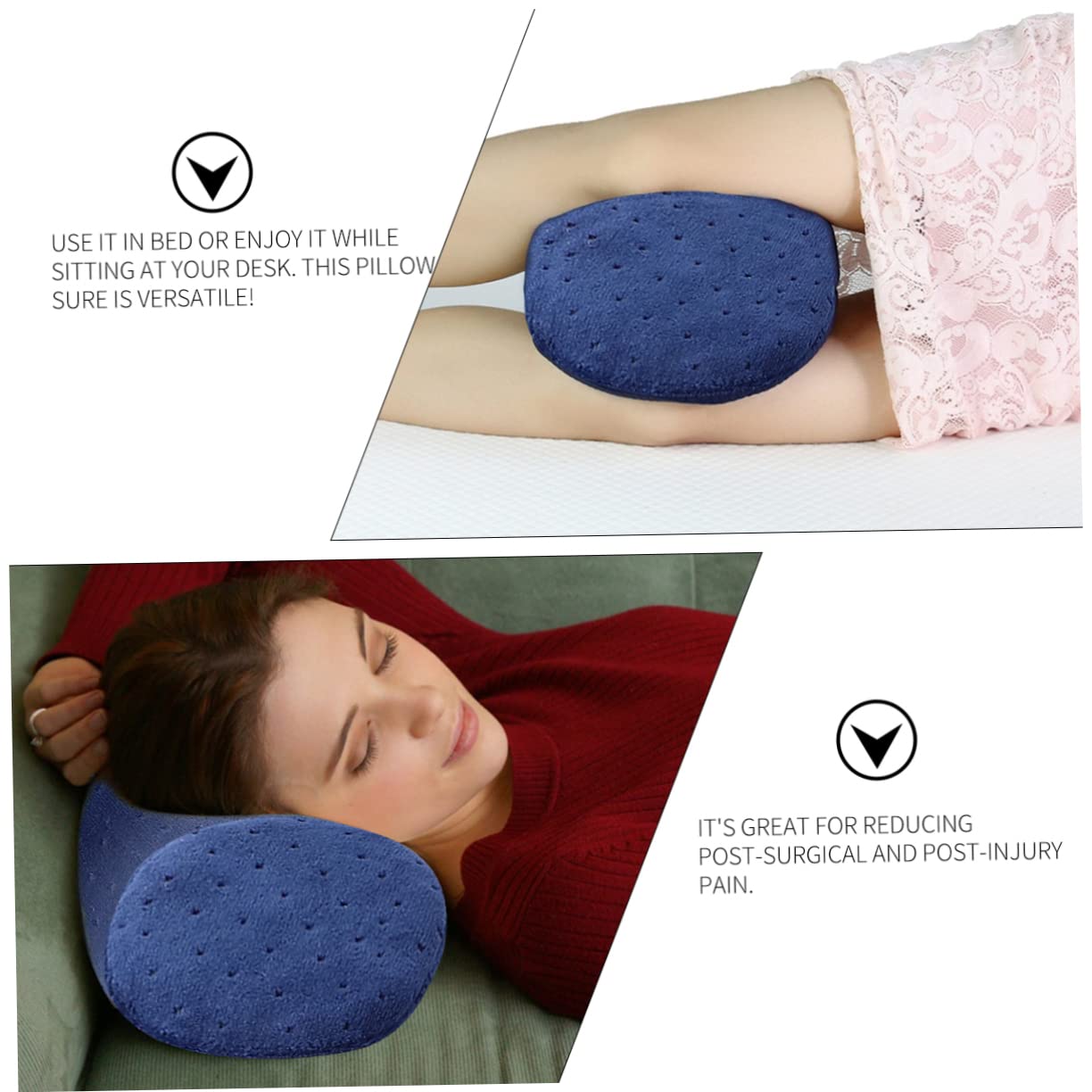 Veemoon Almohada Cervical Cilíndrica Almohadas De Cuerpo Almohada De Viaje- Memoria Cojín De Viaje para El Cuello Esponjas Almohadilla para El Cuello Viajar Espuma De Memoria Cilíndrico