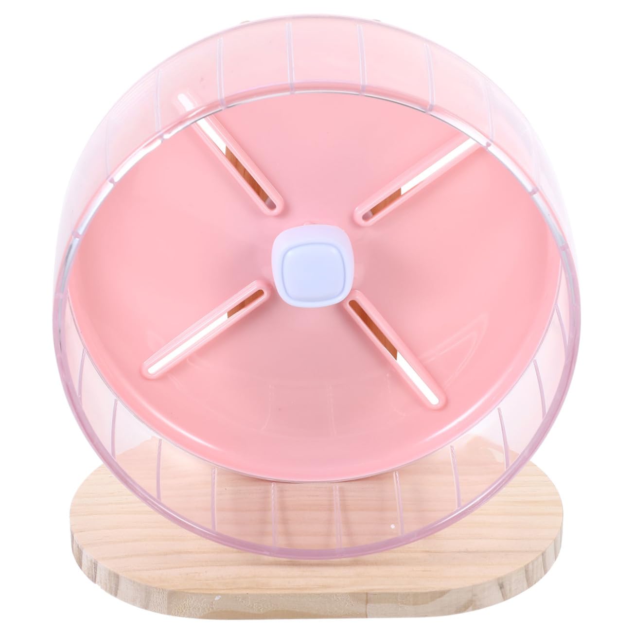 Abaodam Ruota da Corsa Silenziosa per Criceti 20cm Base in Legno e Abs Giocattolo per Piccoli Animali Allenamento e Gioco per Hamster