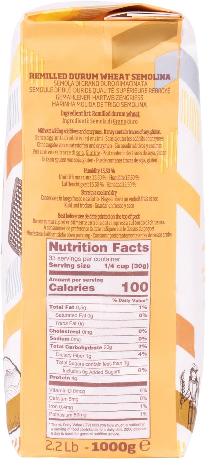 Italian Gourmet Semola Rimacinata farina di grano duro für Pizza 20 x 1kg