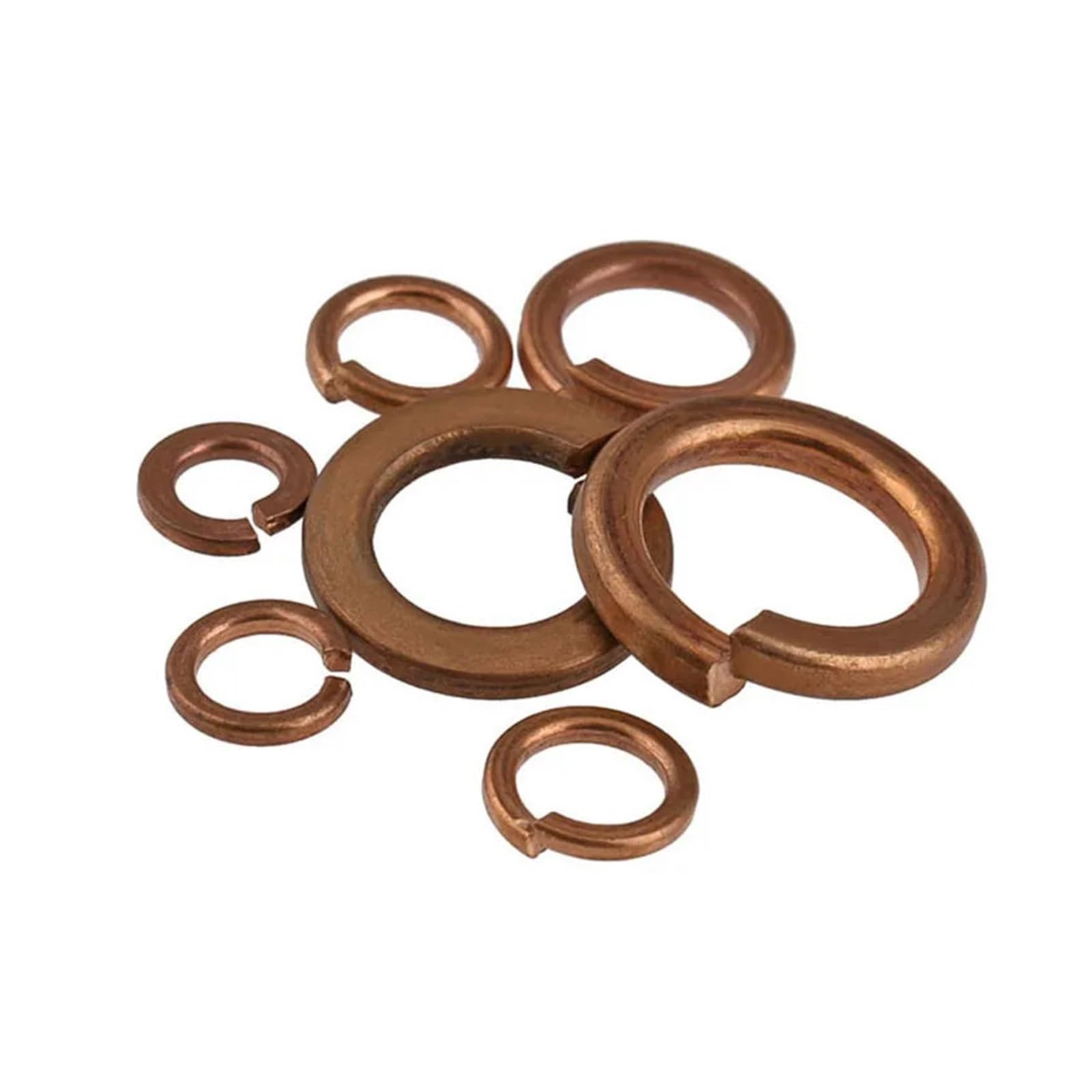 Set Assortito di rondelle in Ottone, Rondella Elastica in Ottone Bronzo Rame Rondella di Sicurezza Divisa M3 M4 M5 M6 M8 M10 M12, 5 Pezzi(M4)
