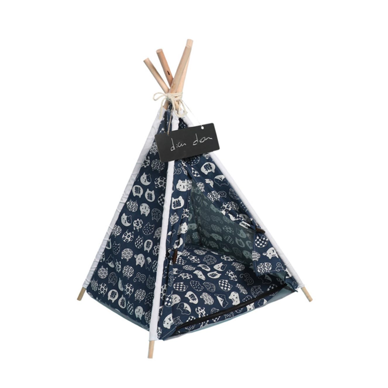 Tente pour Animaux de Compagnie Lavable Toile Lit en Forme de Campement et Confortable pour Chats et Chiens Espace Sécurisant et Portable pour Intérieur et Extérieur Coussin