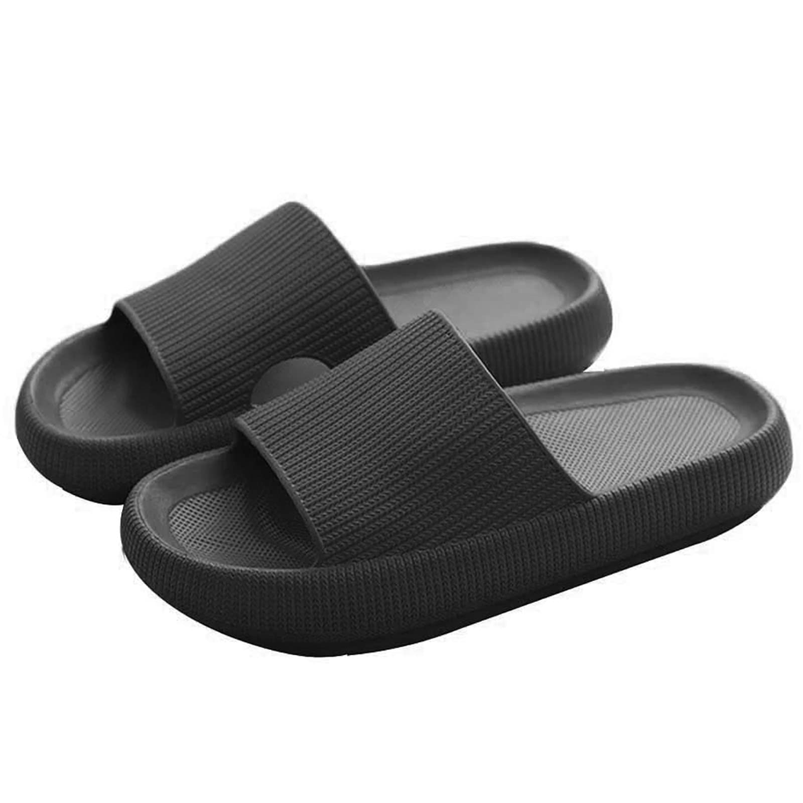YuanDiannWomens Mens Cloud Slides Slippers Soft Thick Flat Sole Pillow Sandals Non Slip Quick Dry Pool Gym Shower Sliders Shoes for Indoor Outdoor