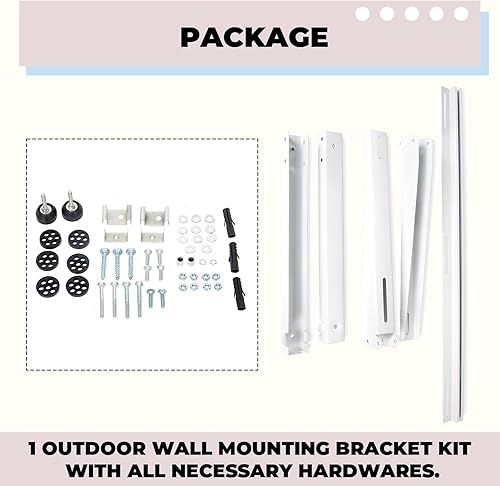 Miniatura 4 de KUAFU Mini-Split Soporte de montaje en pared para bombas de calor universales sin conductos de aire acondicionado de 7000-24000 BTU, soporte de