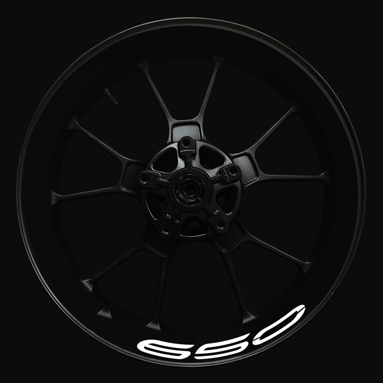 Front and Rear Wheel Hub Decal Set Improved Decoration for Kawasaki for Z650 Motorcycle Rim Stickers(Color3)