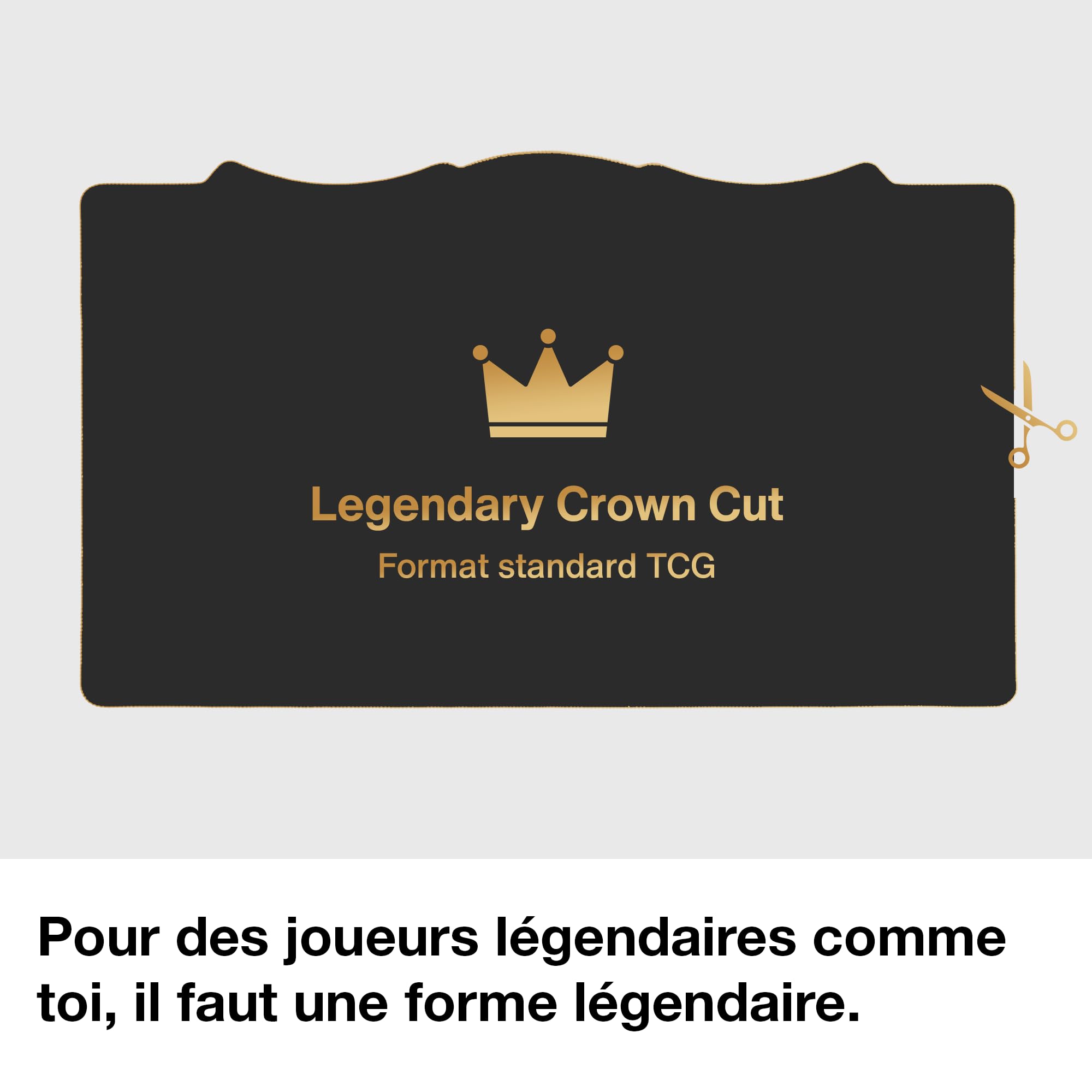 The Whispering One - Tapis de jeu légendaire en forme de couronne | Détails dorés huilés à la main | Design de forme personnalisée | Compatible avec Magic