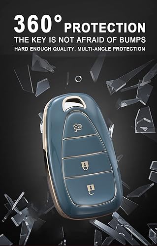 Miniatura 6 de HIBEYO Funda para llavero de 3 botones para Chevrolet Onix Equino, Orlando Cruze, Spark, Sonic, Camaro, Volt, Bolt, Trax, Malibu, Blazer, Traverse,