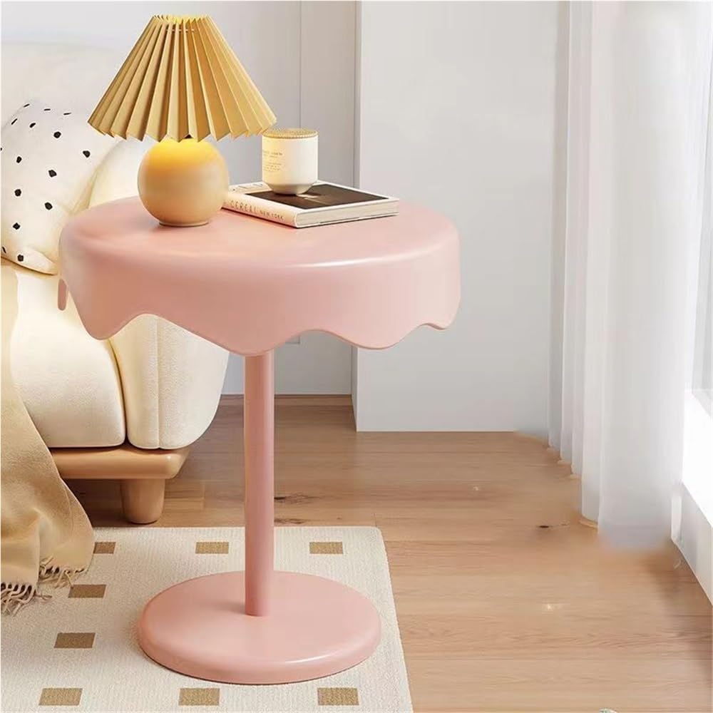 Cloud Mini Coffee Table, Creative Modern Style Beside Table, Petal Side Table, Sofa Corner End Table, Bedside Storage Bedside Table, Bedroom, Living Room(Pink)