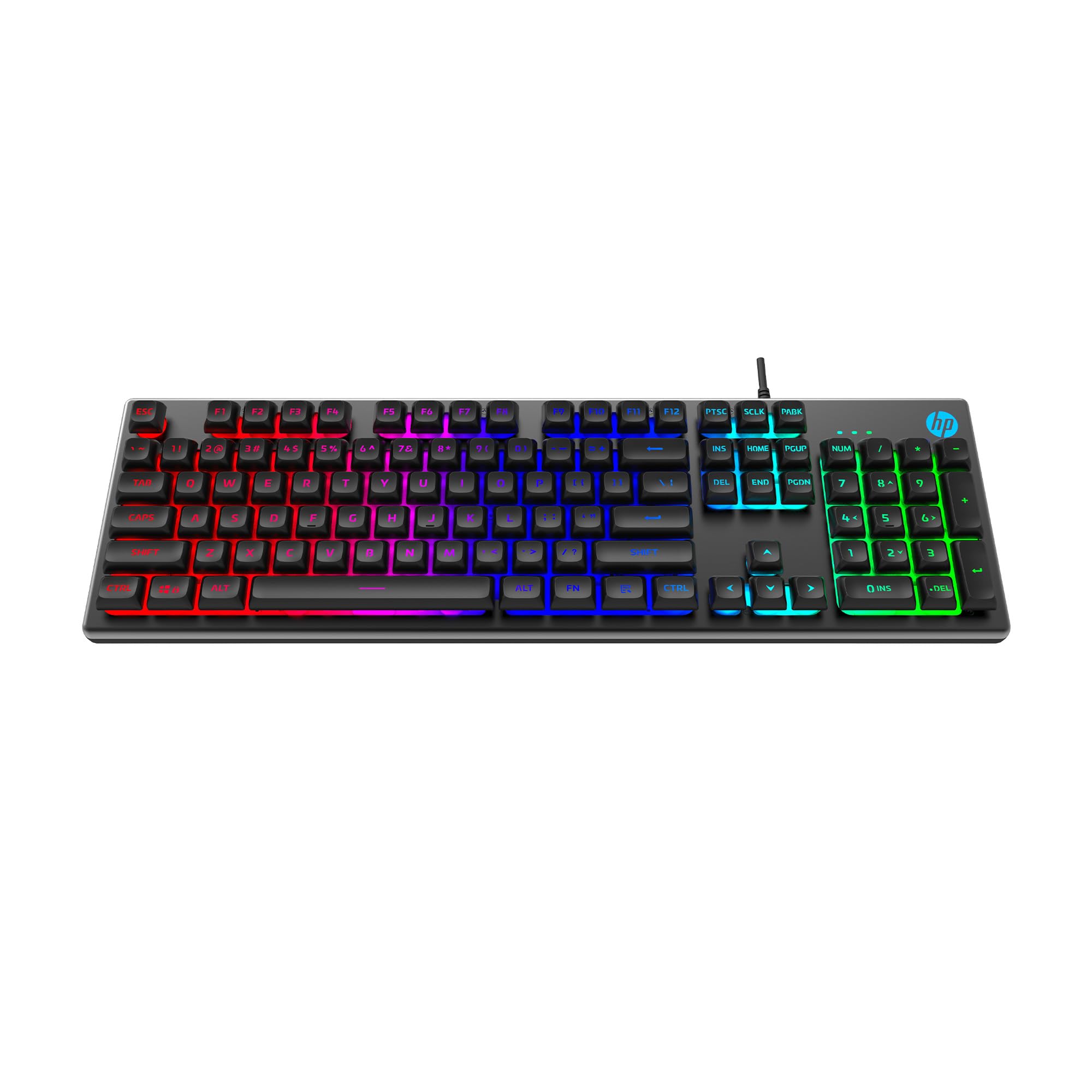 HP K500F Backlit Membrane Wired Gaming Keyboard with Mixed Color Lighting, Metal Panel with Logo Lighting, 26 Anti-Ghosting Keys, and Windows Lock Key / 3 Years Warranty(7ZZ97AA)-image-12