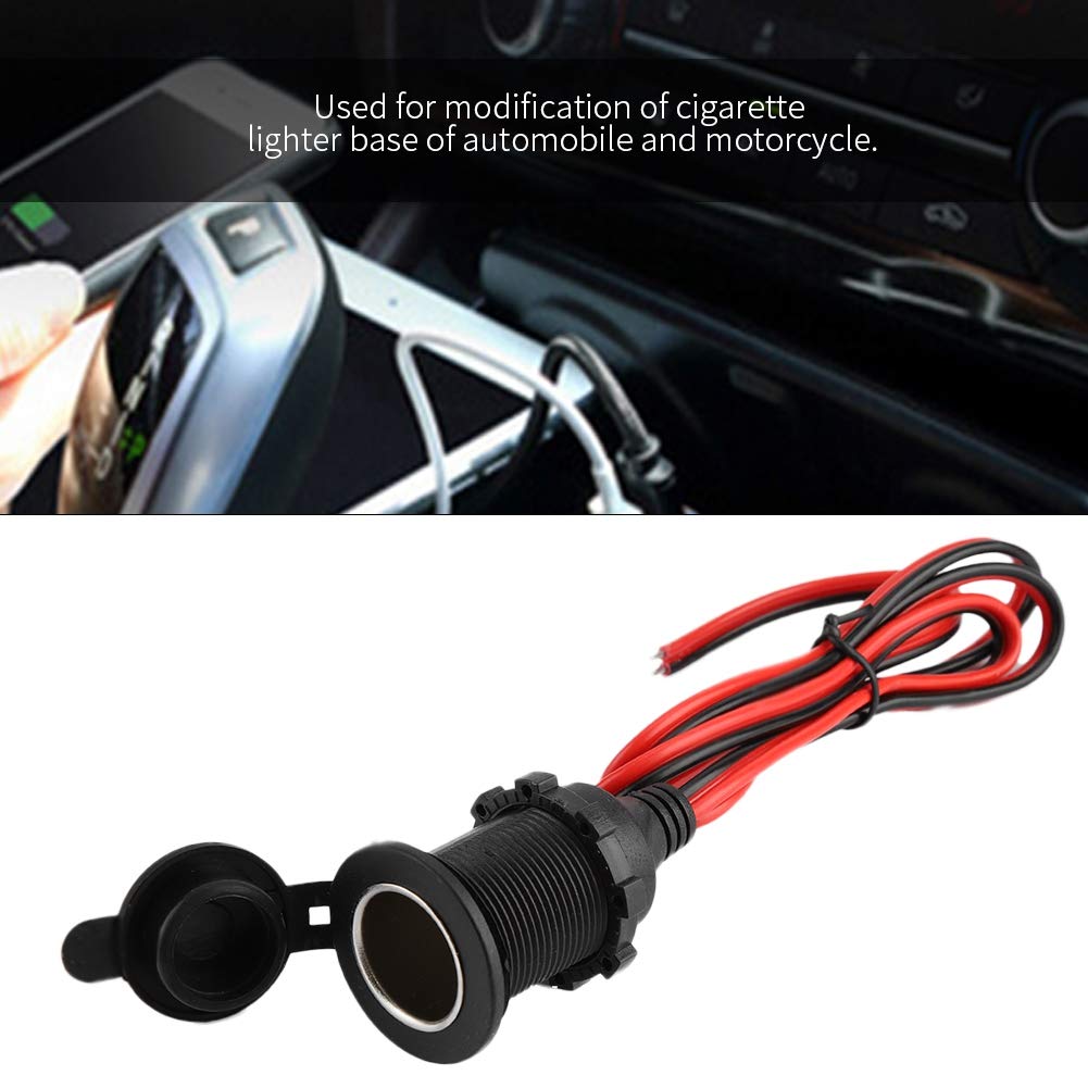 Accendisigari Femmina Presa a Clip Cavo, 12V 24 V Femmina Accendisigari Presa Femmina Adattatore a Batteria Clip Morsetto Cavo