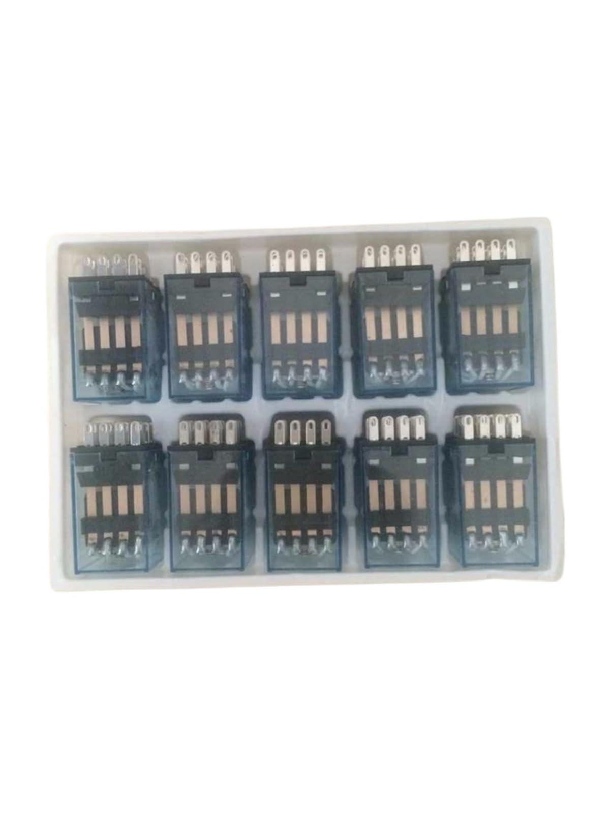 Relés 10 minirelés MY4NJ de 14 Pines y 5 A con LED, relé intermedio 12 V CC, 24, 110 CA 220(24VDC)