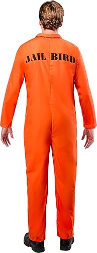 Miniatura 2 de Forum Novelties, disfraz de prisionero Jailbird para hombre, adulto., Estándar, Anaranjado