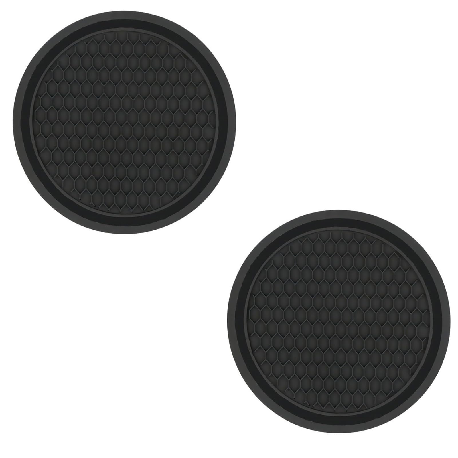 2 Pack Thickened PVC Auto Cup Holder Liners Nonslip Shockproof for Vehicle Interior Vehicle Drink Coasters Insert