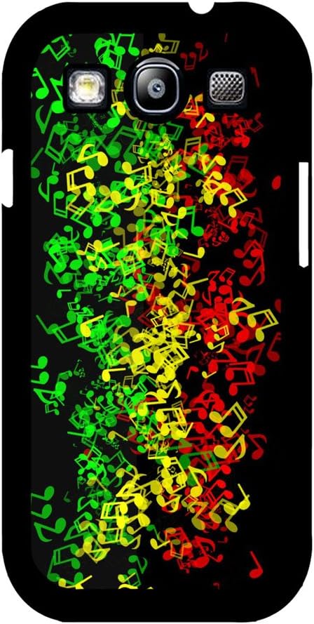 iZERCASE Rastafari Reggae Colors Music Notes Rubber Samsung Galaxy S3 case