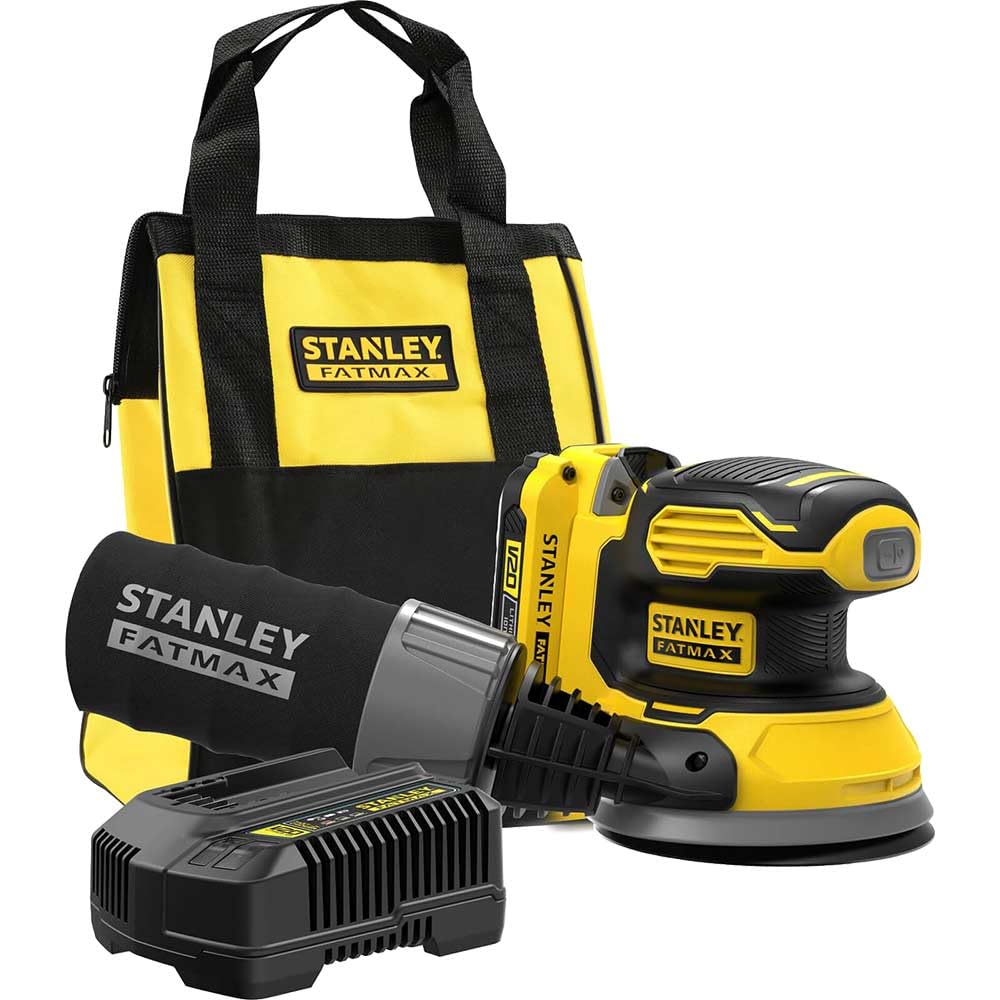 Stanley Fatmax V20 Sfmcw220 18V Cordless Random Orbit Disc Sander 125Mm 1 X 2Ah Li-Ion