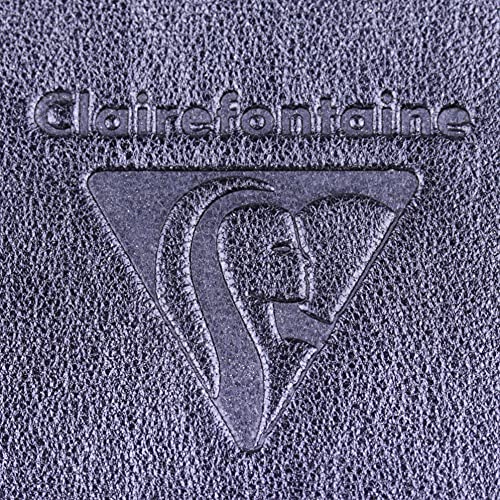 Clairefontaine - Ref 400091C - Cuiris' Leather Softcover Notebook (144 Pages) - A6 (105 x 148mm) in Size, Plain Rulings, Genuine Leather, Elastic Closure - Oil - Image 4