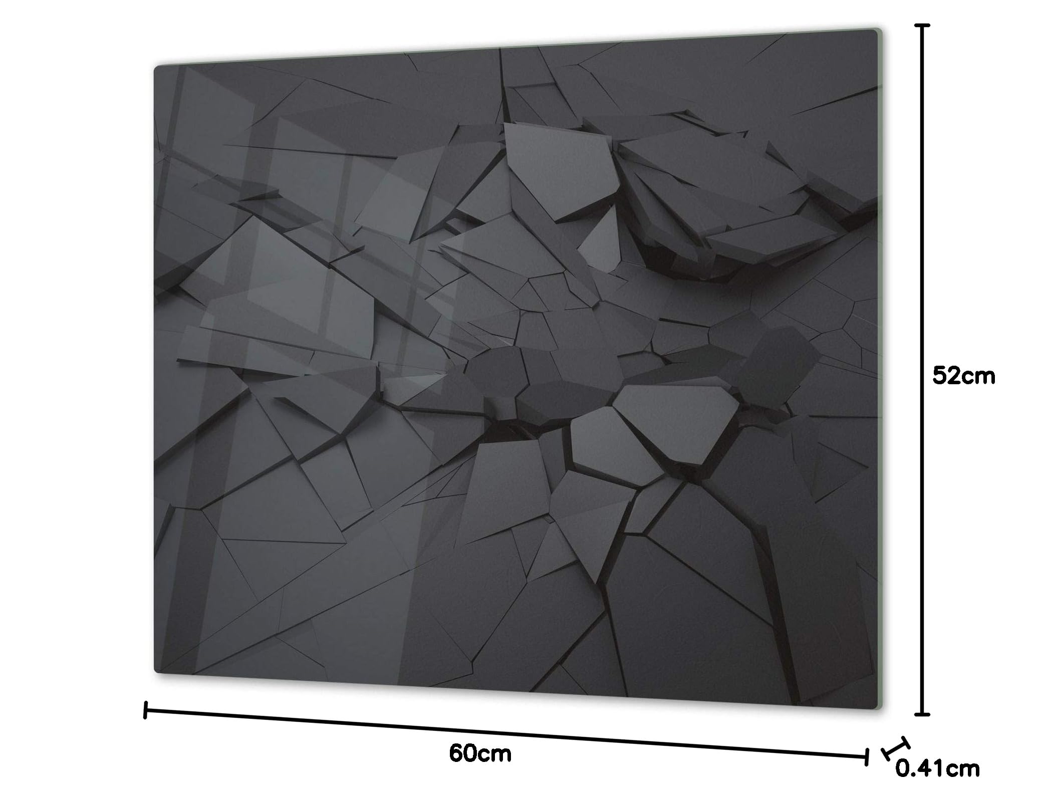 Tabla de cortar decorativa de cristal templado y cubre vitro – Dos en Uno – Resistente a golpes y arañazos – UNA PIEZA (60 x 52 cm) o DOS PIEZAS (30 x 52 cm); D10A Serie Texturas A: Textura 16