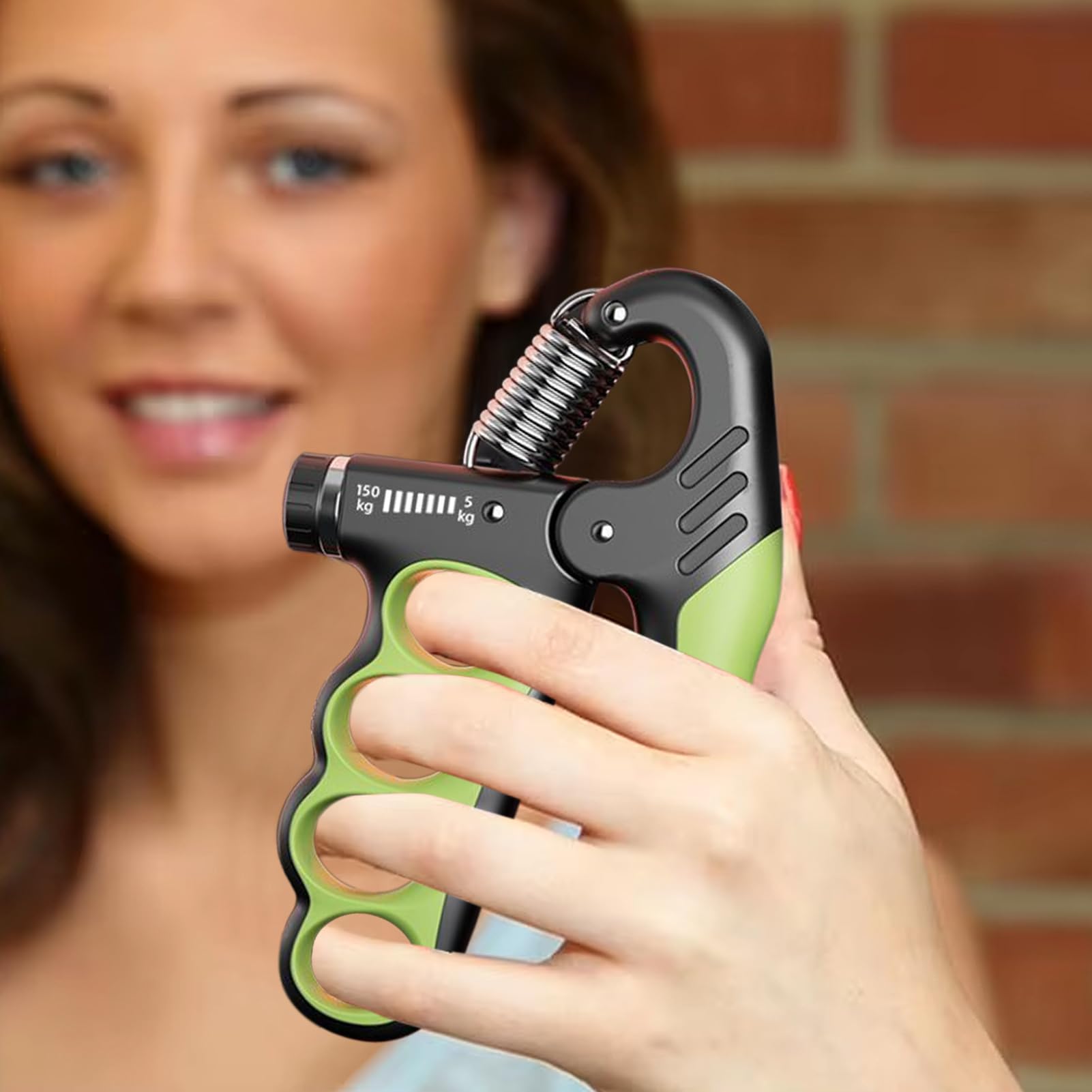 Grip Strength Trainer, Portable Hand Gripper Tool, 4.33x0.98x7.09 Inches Smart Counting Finger Exerciser, Ergonomic Workout Equipment, Ideal for Home Commuting School and Travel