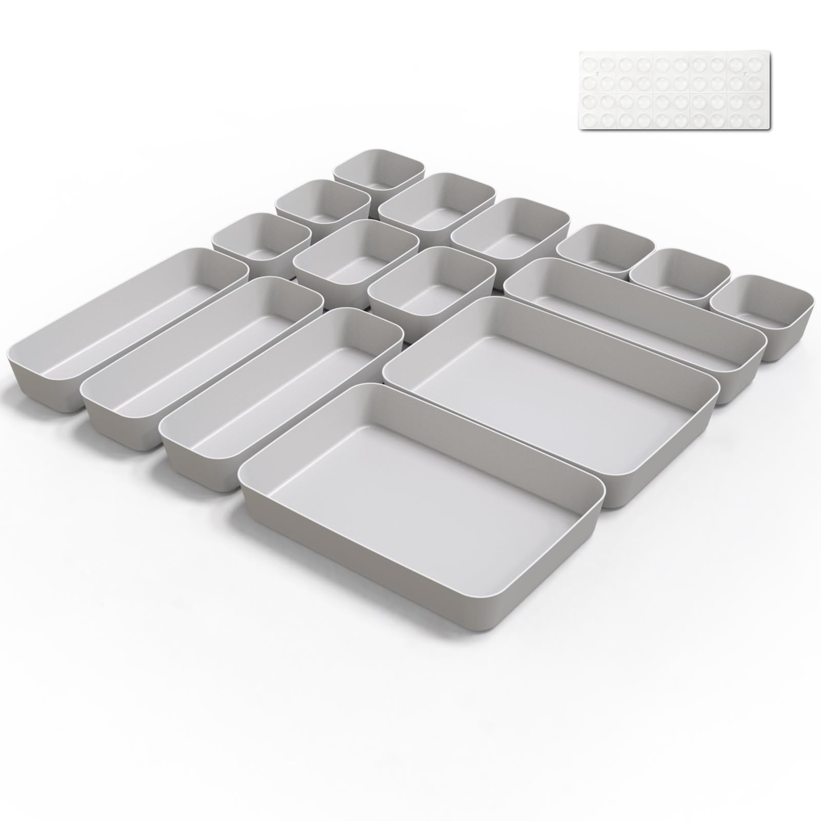 Cajones organizadores caja organizadora cajones sistema de organización 16 unidades cocina baño cosméticos almacenamiento especias organización Drawer plástico oficina escritorio separador con