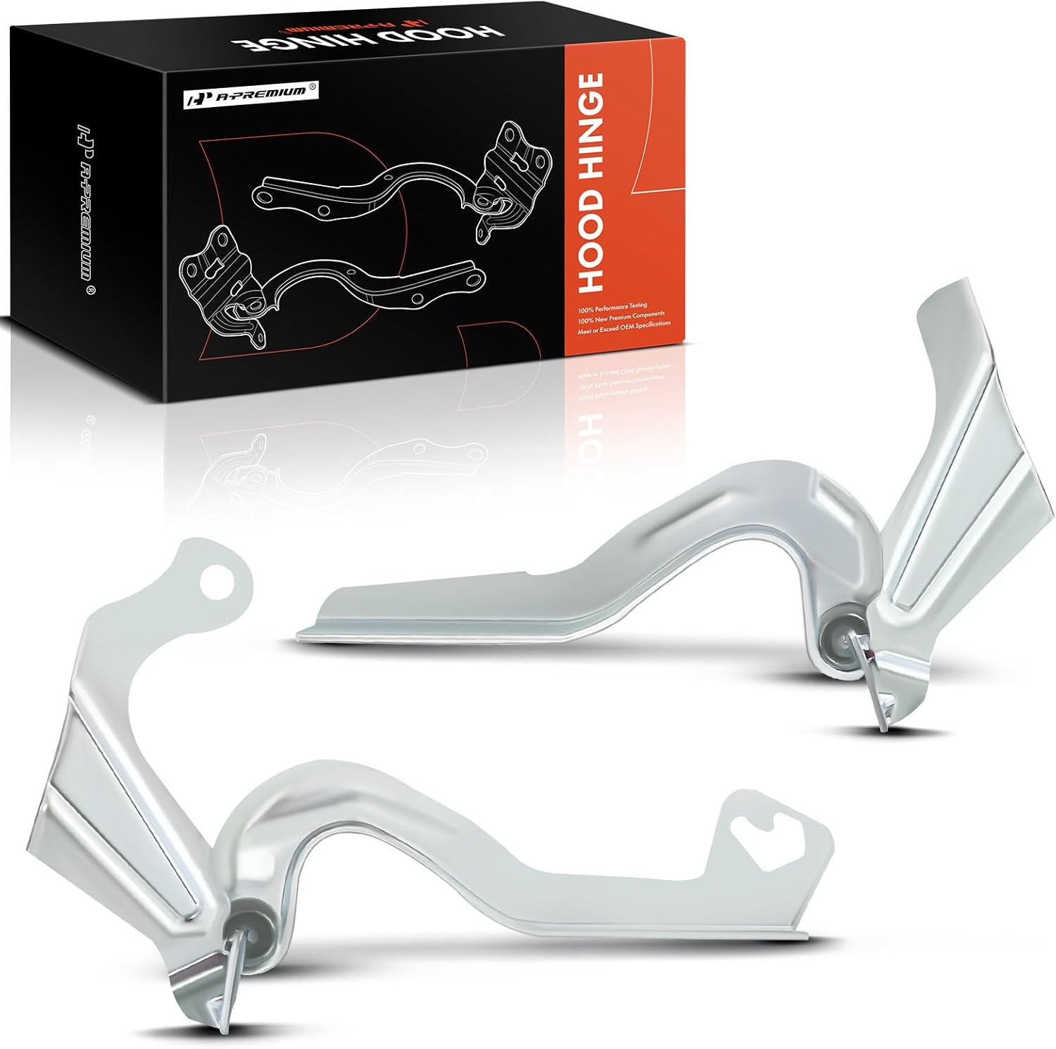 A-Premium Driver and Passenger Hood Hinges Compatible with Nissan Versa 2012-2019 Sedan, Set of 2 Front Left and Right Side Hood Hinges, Replace# 654003AN0A, 654013AN0A