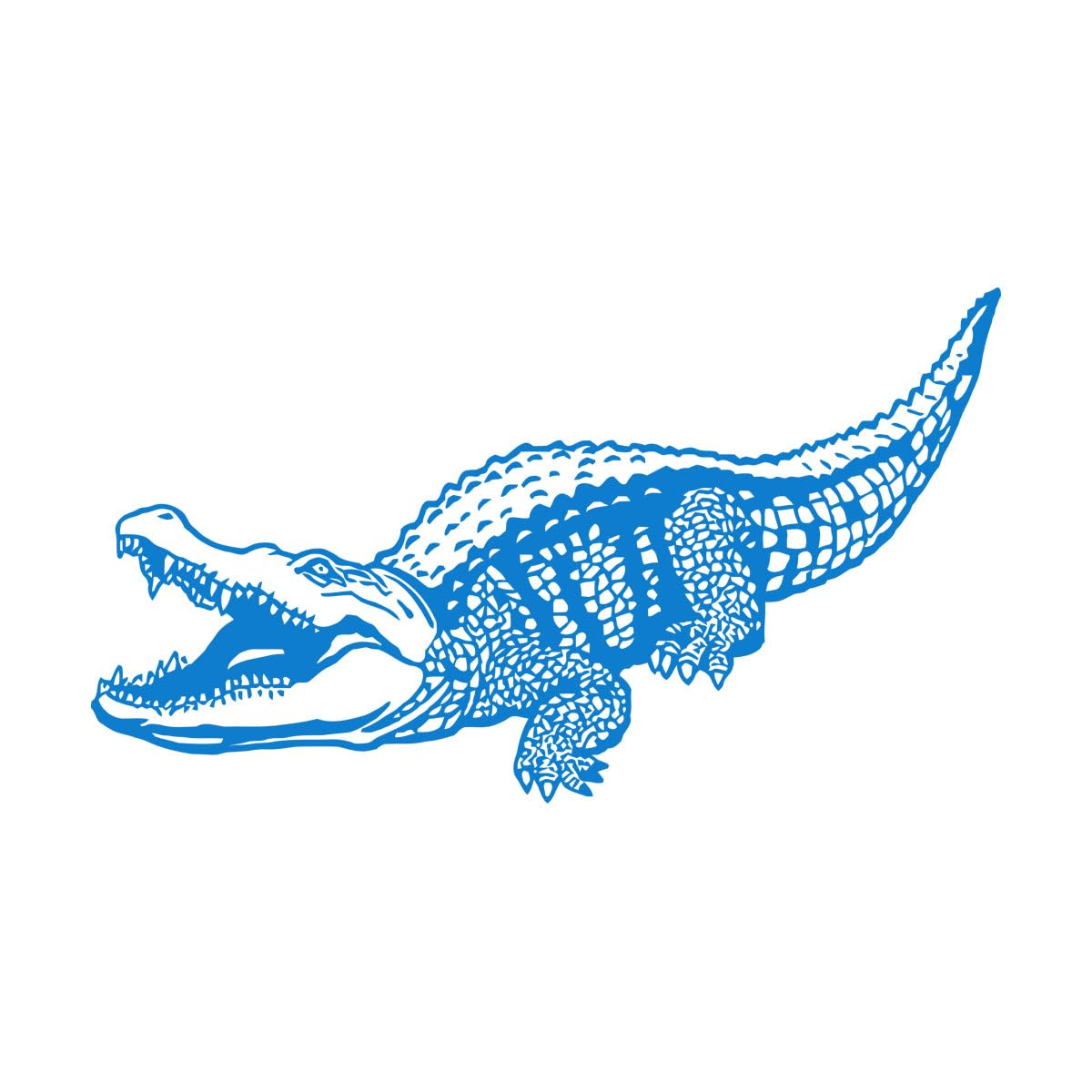 Lettering Decals Crocodile Alligator Predator Animal Cool 32x50.9cm Easy Installation Small Blue โ image 1
