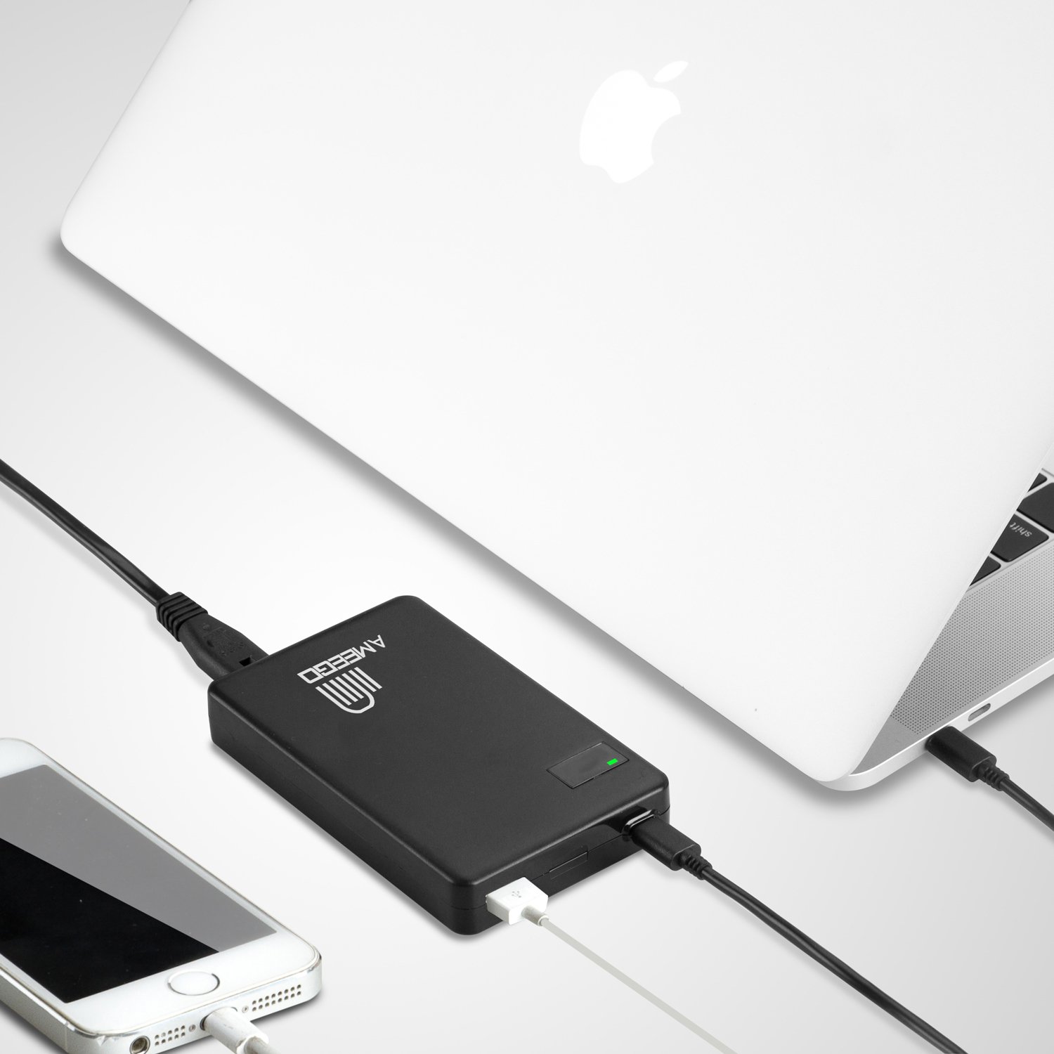Cargador portátil USB C Cargador universal para portátil USBC 60 W, 1 puerto USBC 60 W, 1 puerto USBC 60 W, 1 puerto USBA de 10 W para ordenadores portátiles, tabletas y smartphones HP Apple