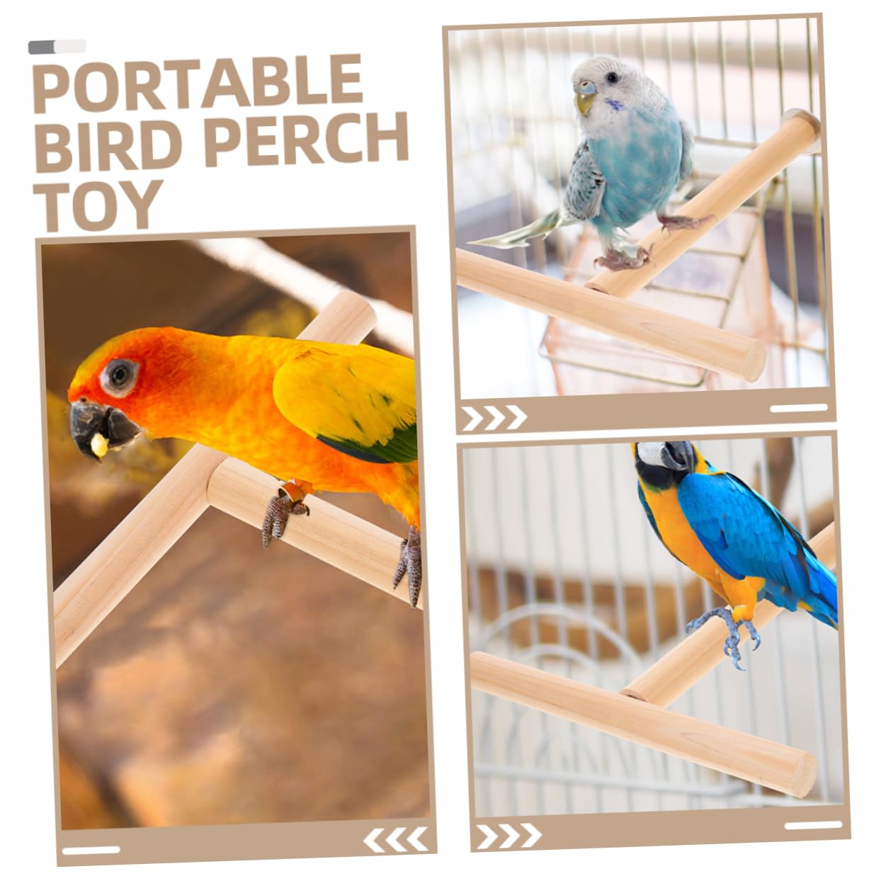 HANABASS 10pièces pour Oiseaux Perchoir pour Perruches Et Perroquets Accessoires pour Oiseaux De Cage Jouet pour