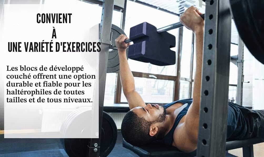 Banc de presse réglable de 2 à 5, accessoires de fitness pour augmenter votre développé couché