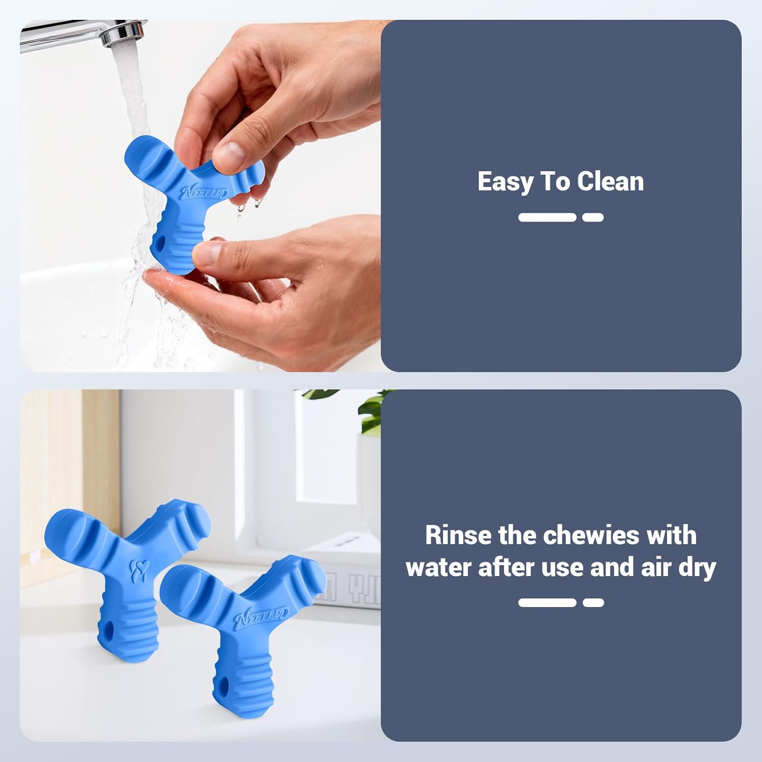 Chewies for Invisalign Aligners, Orthodontic Aligner Chewies Durable Aligner and Retainer Tray Seaters Medical Grade Silicone (Pack of 2) (Blue) - Image 5