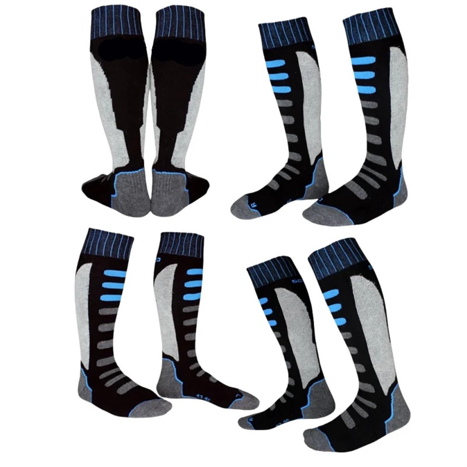 Calcetines Calcetines de esquí Invierno Unisex Algodón Cálido Calcetines de esquí Calcetines deportivos Snowboard Ciclismo Adulto Montar Calcetines térmicos más gruesos