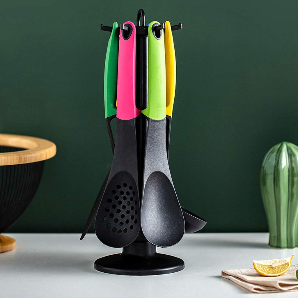 Espátula Juego de espátulas de Silicona Premium de Alta Resistencia al Calor, Juego de Herramientas Especiales for cocinar en Cocina Antiadherente, Juego de 6 espátulas de Cocina