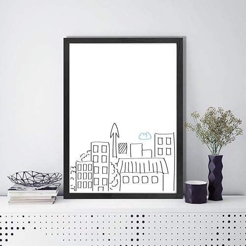 Miniatura 5 de TORASO Pizarra blanca de borrado en seco, pizarra blanca magnética para pared, oficina, escuela, hogar, tablero colgante para