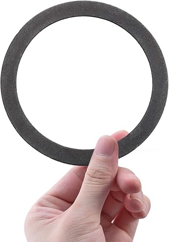 Miniatura 2 de KONE Anillo de sellado de junta de colador, paquete de 2 arandelas grises de espuma para drenaje de fregadero de cocina de 3-12 pulgadas, sin