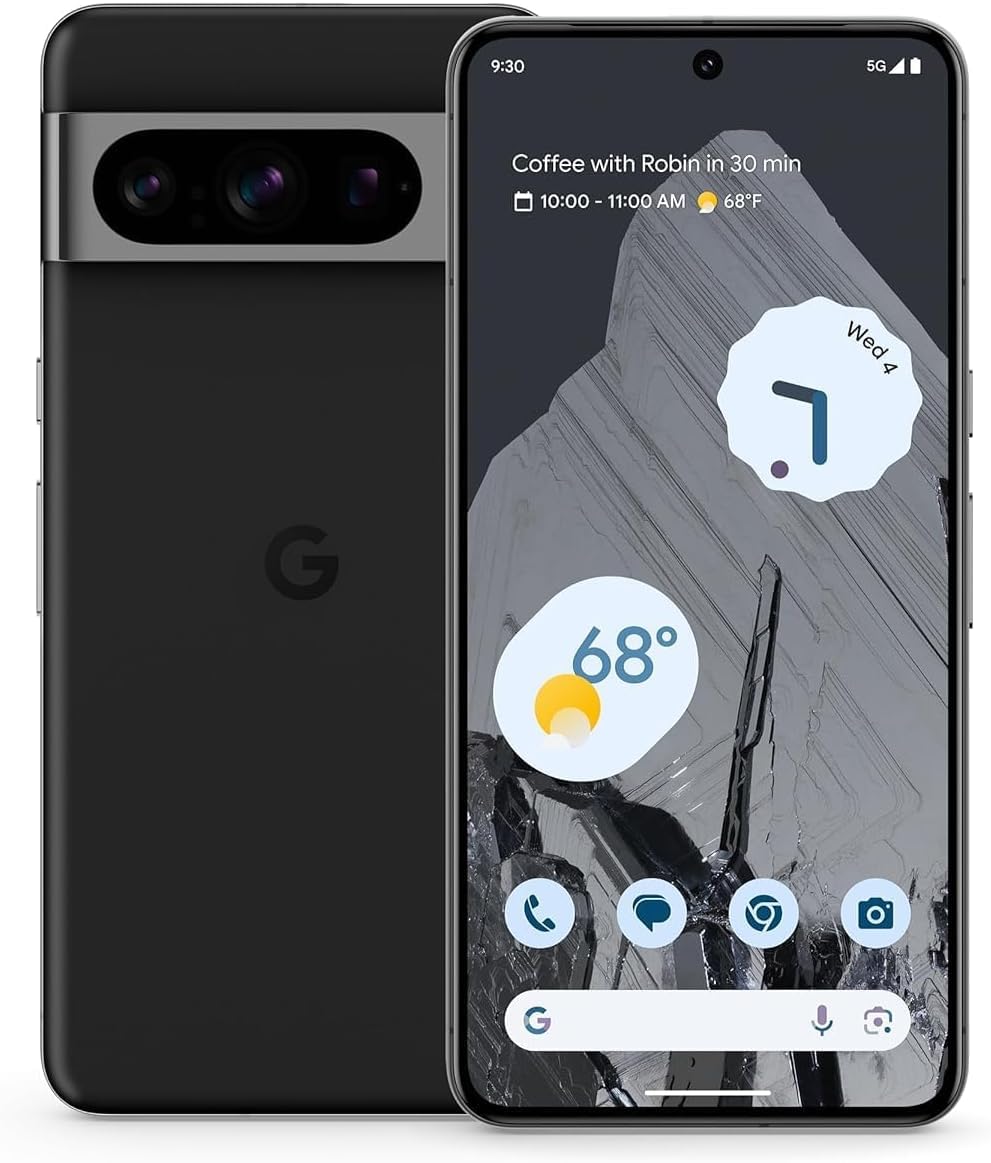 Google Pixel 8 Pro 256GB Unlocked Android Smartphone with Advanced Camera, 24-Hour Battery, Obsidian Renewed