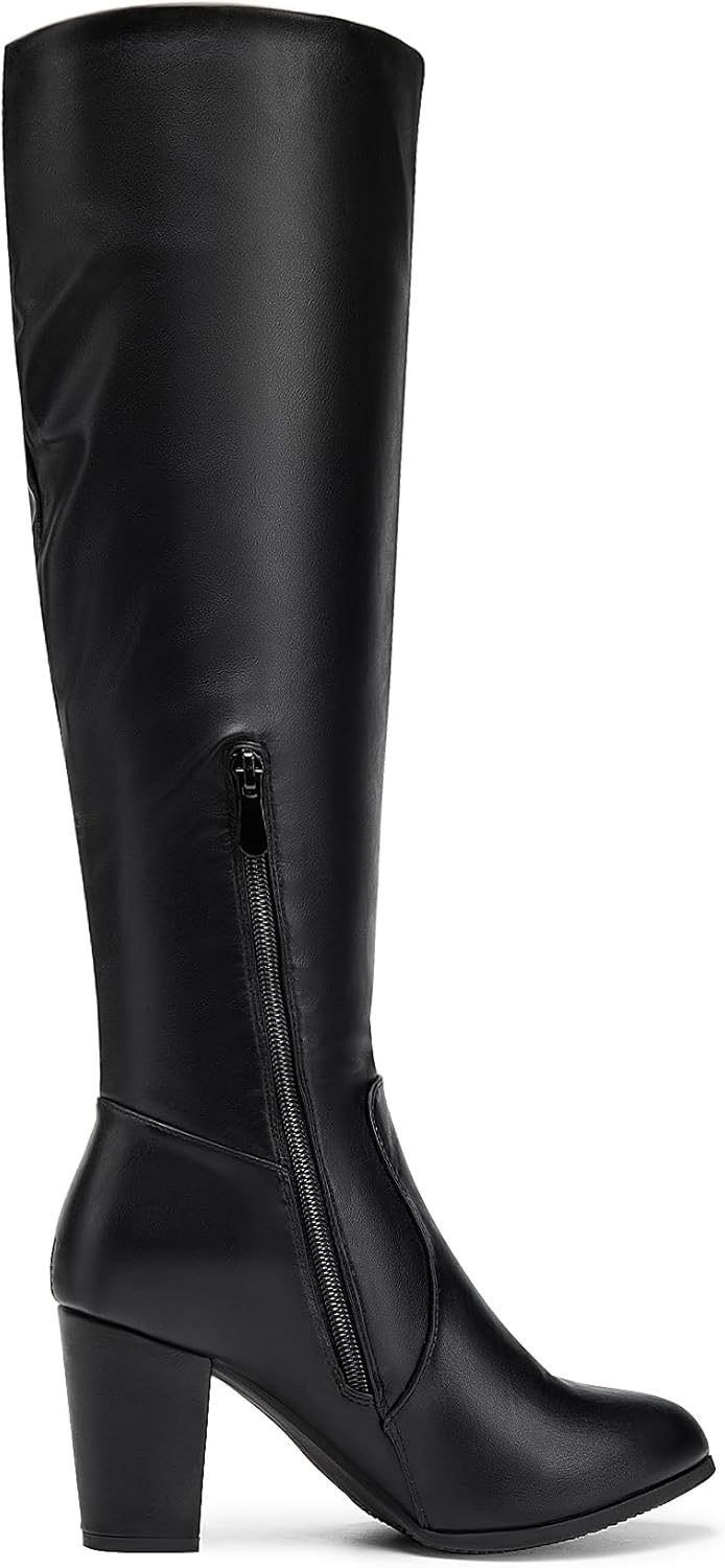 DREAM PAIRS Women's Chunky Heel Knee High and Up Boots 4 61HEfwEra9L. AC SL1500