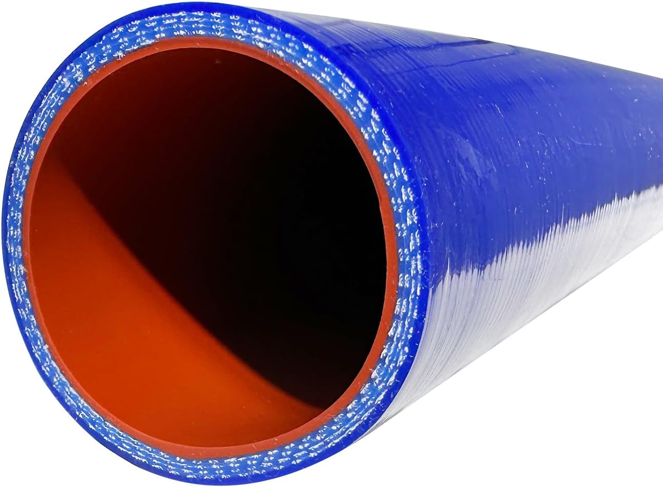 2.25'' ID x 3 Foot Silicone Radiator Coolant Hose, 4-Ply Blue Silicone Coolant Hose w/Rubber Lining for Trucks Peterbilt Freightliner Kenworth
