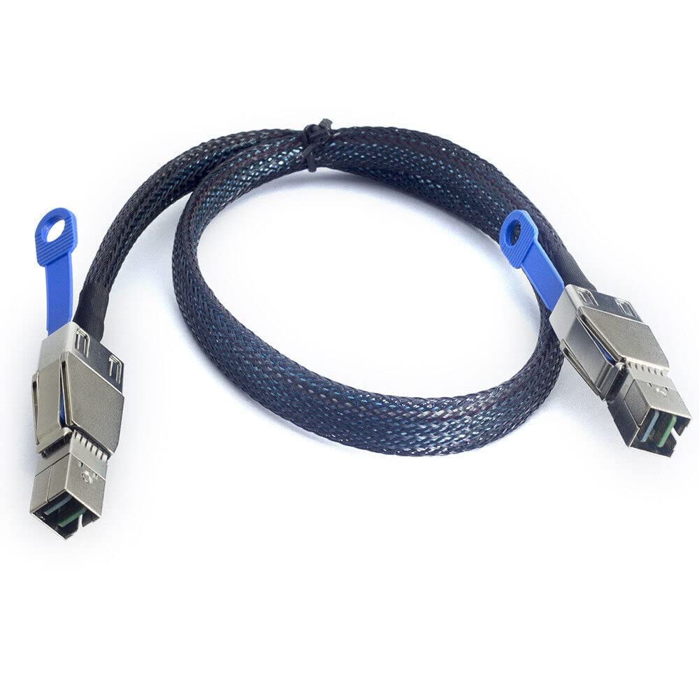 Cable Mini SAS HD SFF-8644 a SFF-8644 de 2 metros negro para servidor 6