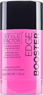 EDGE BOOSTER Hair Stick Pomade with Beeswax | Strong Hold Slick Stick for Flyaways, Edges & Baby Hair | Lightweight Hair Wax Stick for Sleek Buns & Ponytails | Lemon Berry | 1.76oz