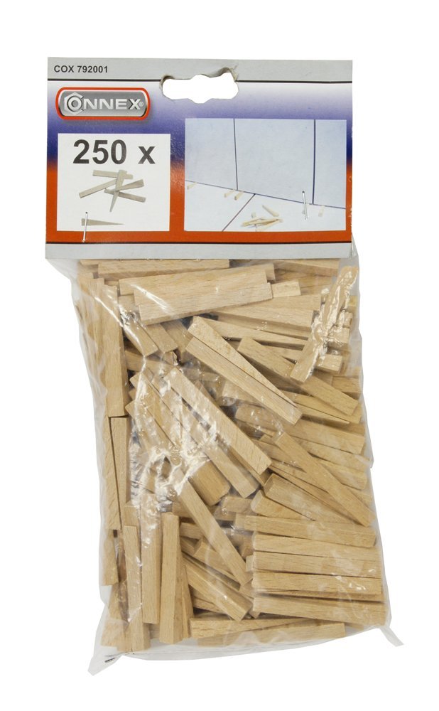 Connex COX792001 - Zeppe in legno per piastrelle, confezione da 250