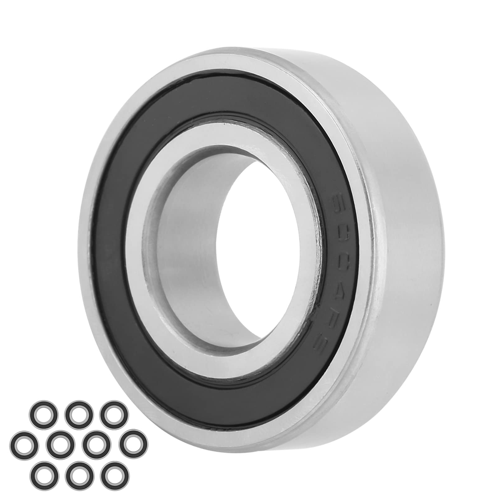 10pcs 6004-2RS1 Scellé scellé Scellé Baule à Billes - Steel, Faible Bruit, Longue Durée de Vie - Pour un Petit Passe-temps D'arbre/Stick de Passe-temps