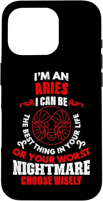 Zodiac Sign Funny I'm An Aries Graphic Case for iPhone 16 Pro
