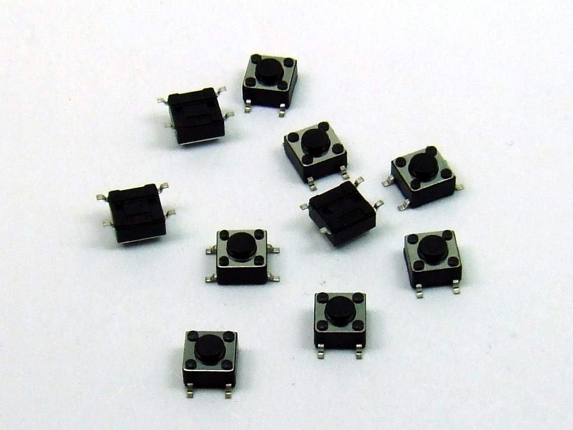 POPESQ® 10 Pieces x Momentane Switch (6mm x 6mm) 4.3mm SMD Round Head #A2589