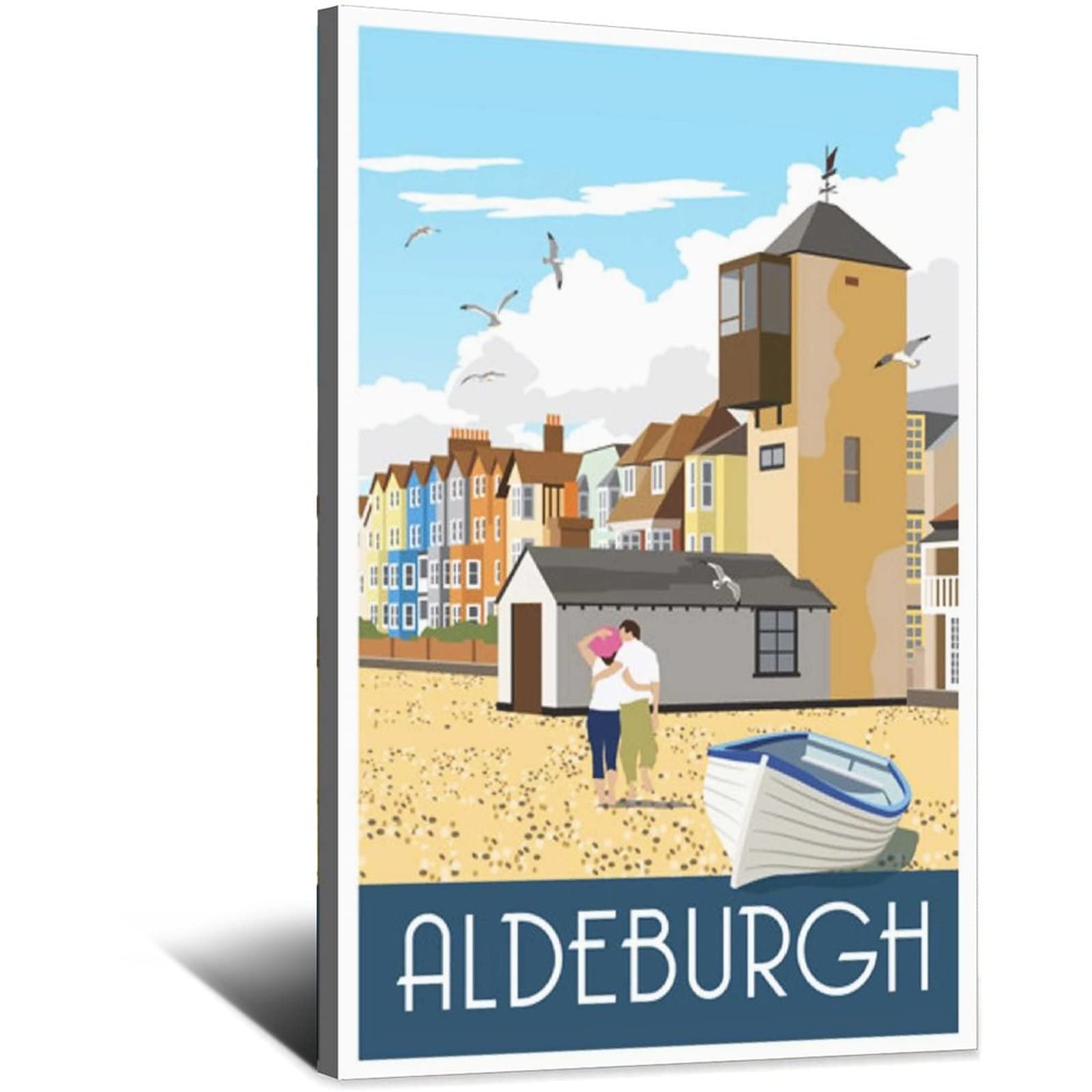 Uejd Frame-Style Aldeburgh Suffolk England Vintage Travel Poster Decorative Posters Modern Bedroom Canvas Art Poster Picture Painting Posters Wall Decor Art Gift