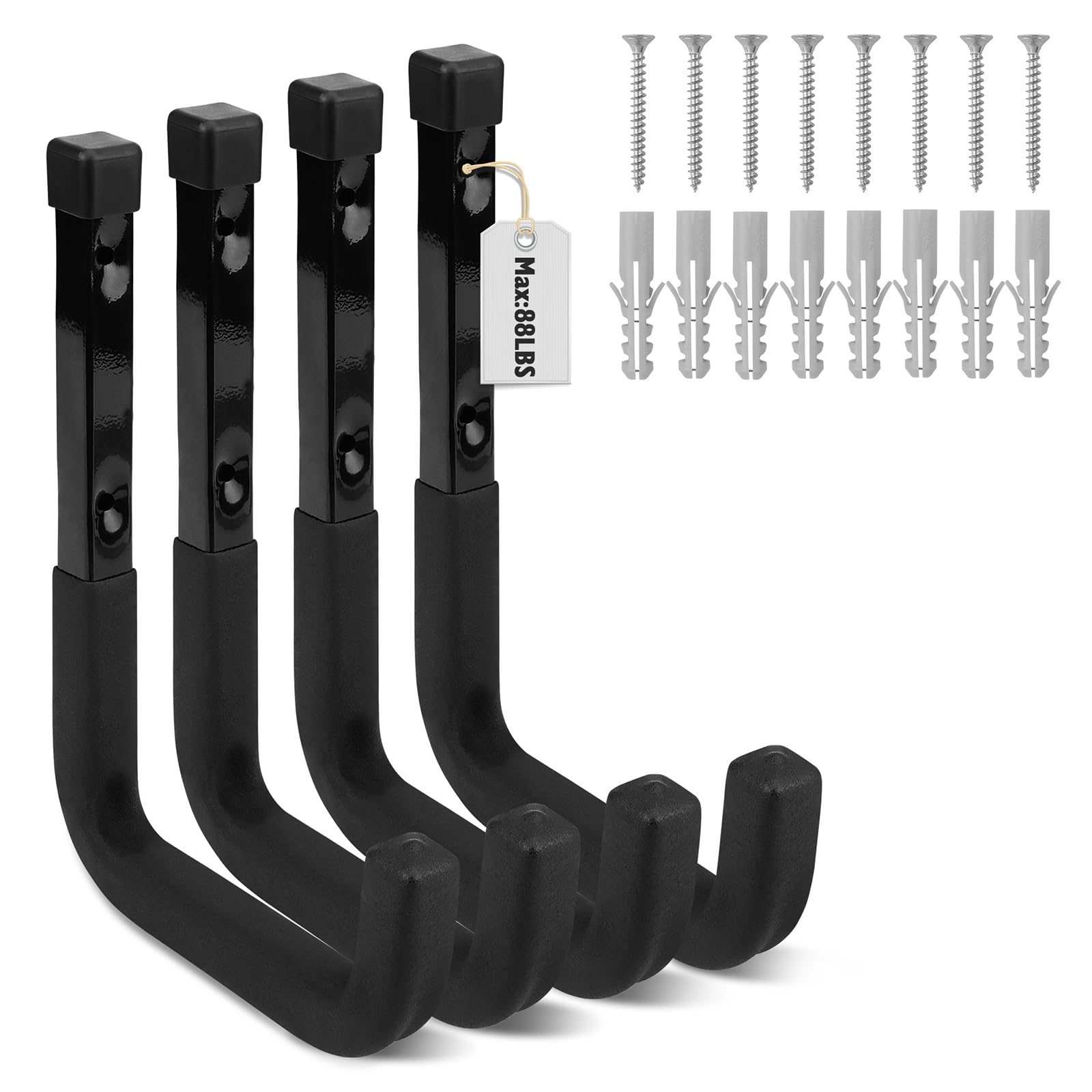SEDY Heavy Duty Garage Storage Hook: 4-Piece 6