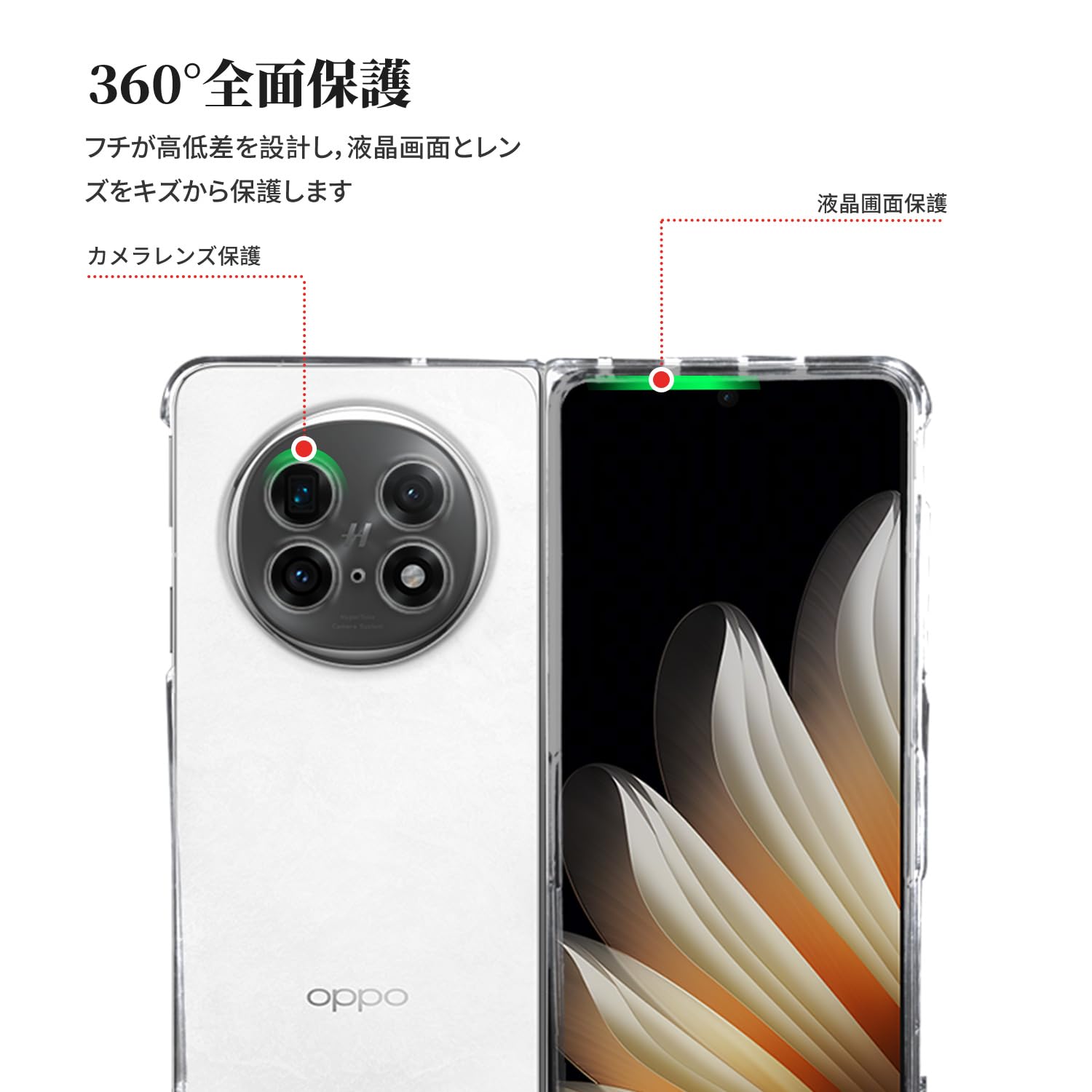 Amazon.co.jp: OPPO Find N5 用 ケース 全透明 クリア ケース YAJOJO 