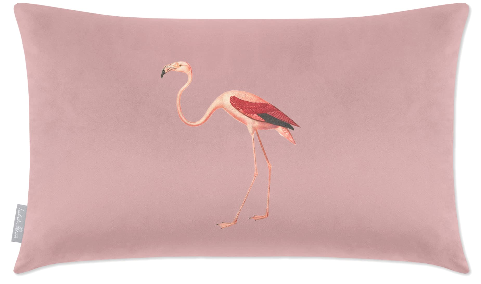 Izabela Peters Rosewater Cushions With Covers Included, Filled Cushion, Eco-Friendly Velvet Cushions, 50 X 30 Cm, Flamingo - Chair Cushions, Sofa Cushions, Seat Cushions