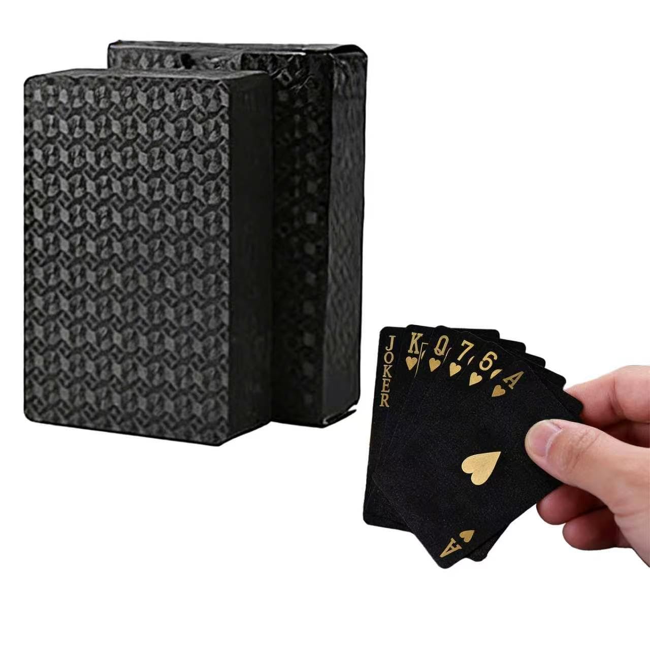 Black Gold Playing Cards, Durable Deck for Magic, Poker and Party Games