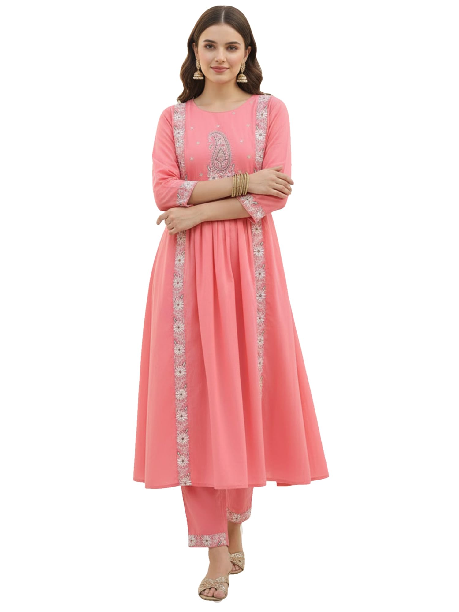 indo era Women's Cotton Ethnic Co-Ord Set | Kurta Pant Set | Stylish Cotton Suit Set for Women,11819-picture-11